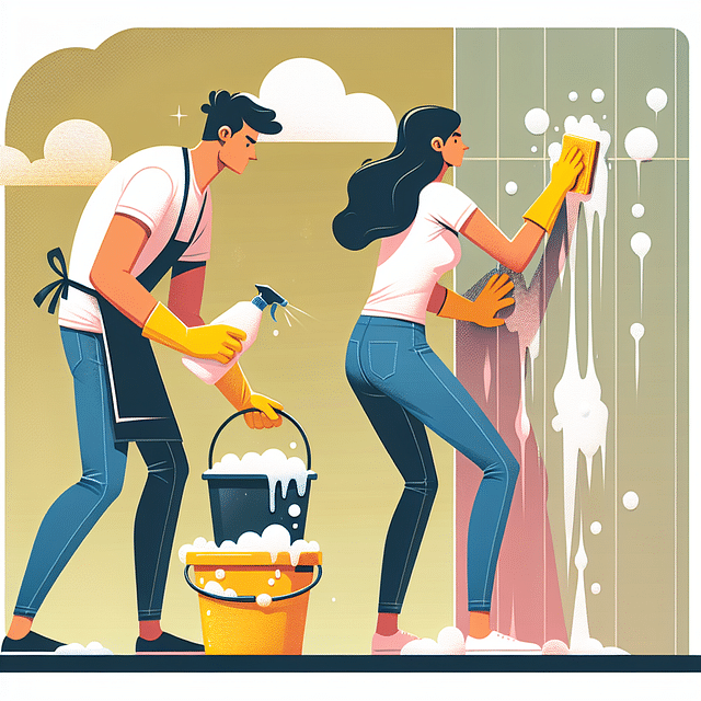 washing walls with mild detergent