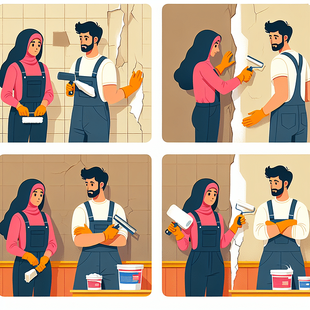 wall inspection and repair with spackling paste