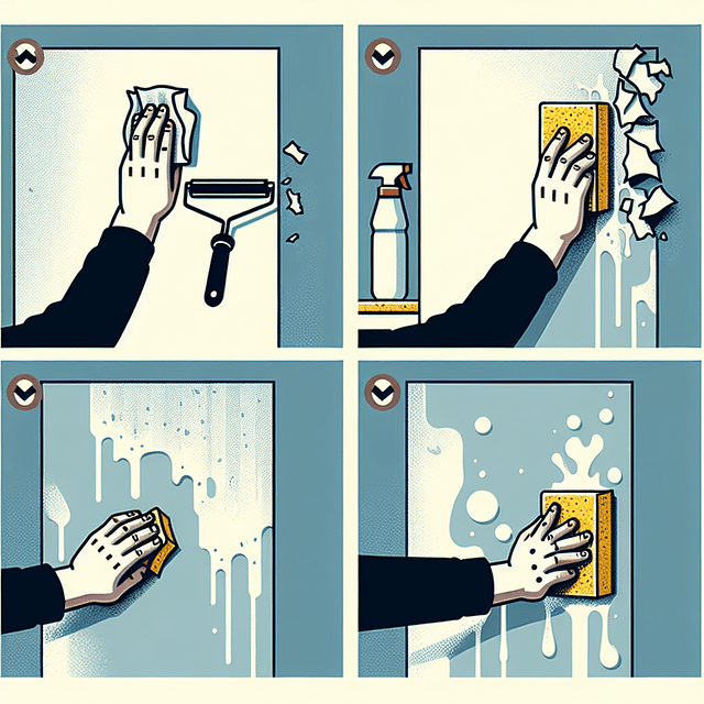 cleaning wall after wallpaper removal