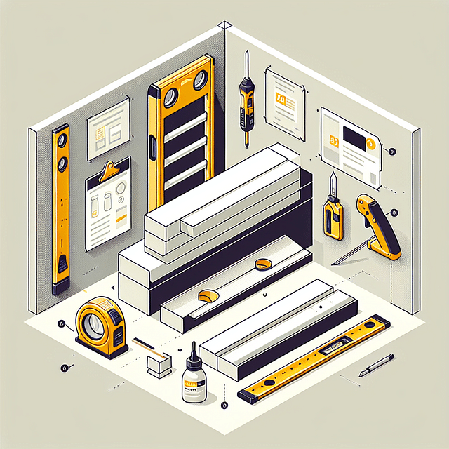tools and materials for installing 3D wall panels