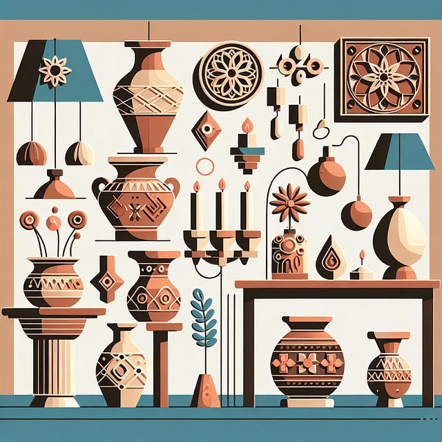 mix of traditional and 3D printed home decor