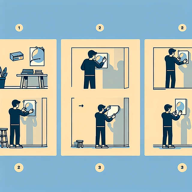 applying 3D wall decals to a wall