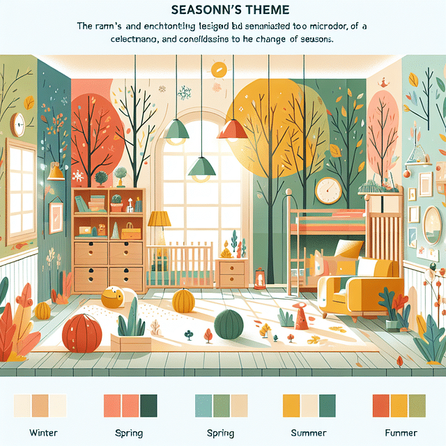children's room with seasonal theme concept