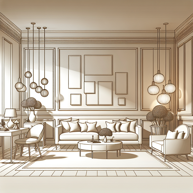 elegant room with stylish 3D wall panels matching the interior design