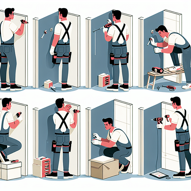 professional installer mounting 3D wall panels