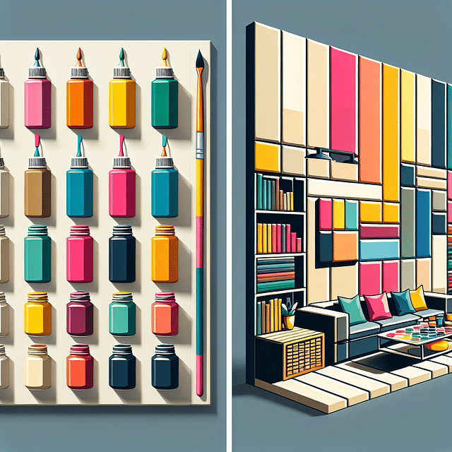 acrylic paints selection for 3D wall panels