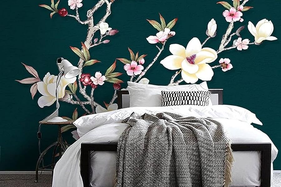 spring blossoms and birds 3D wall decals