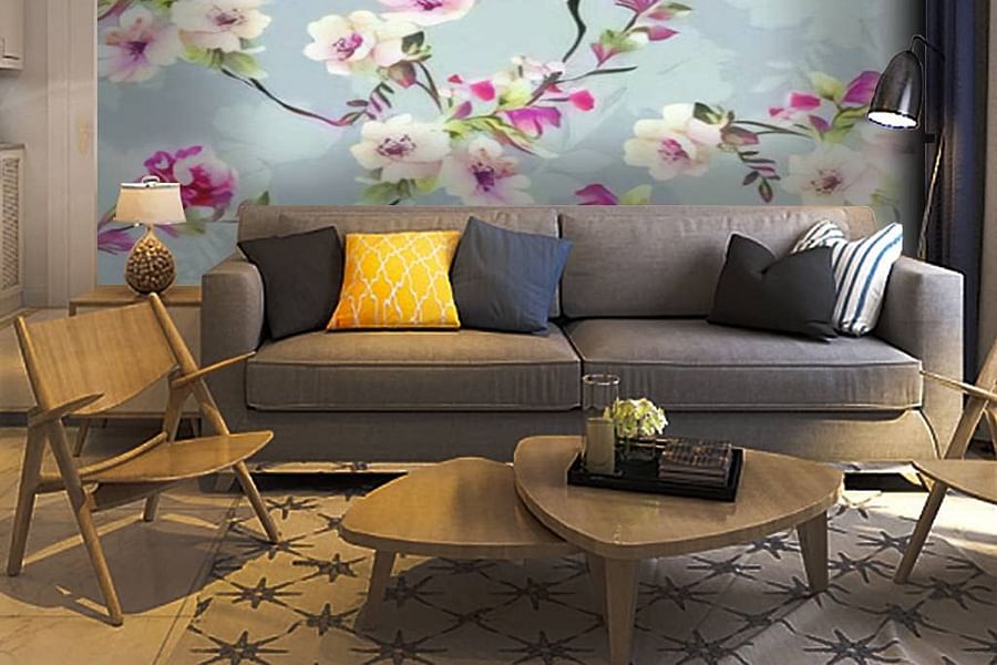 Spring flowers 3D wall decals