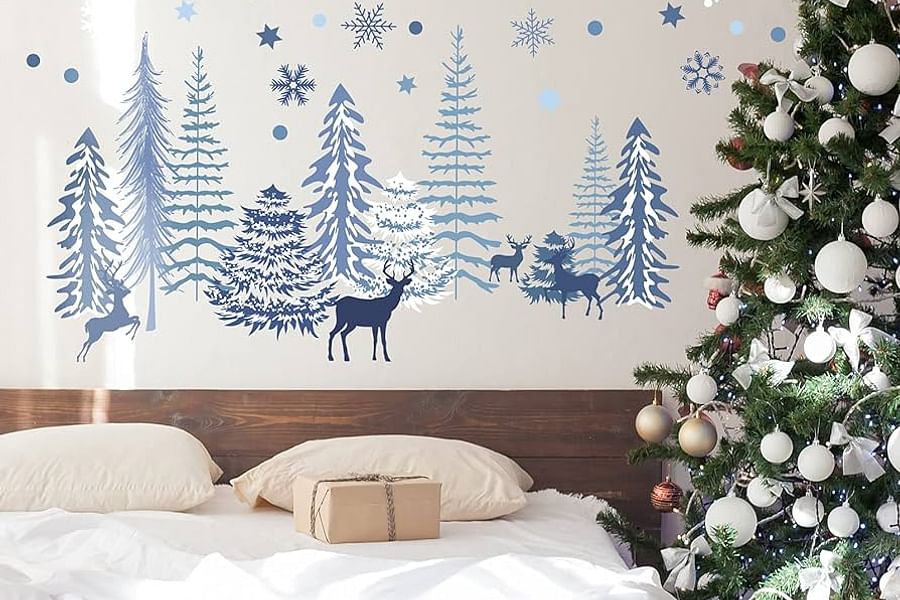 Winter snowflake 3D wall decals