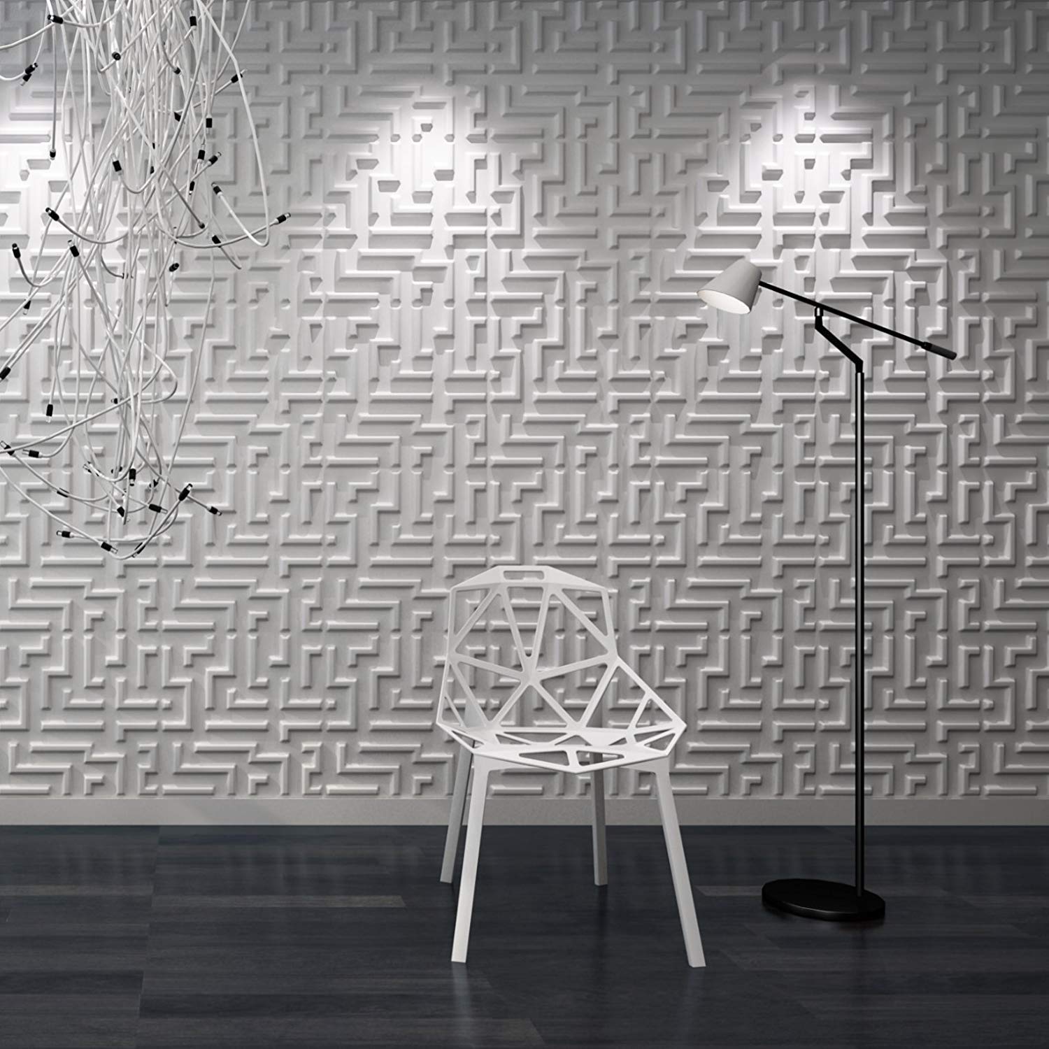 Geometric Maze 3D Wall Panel