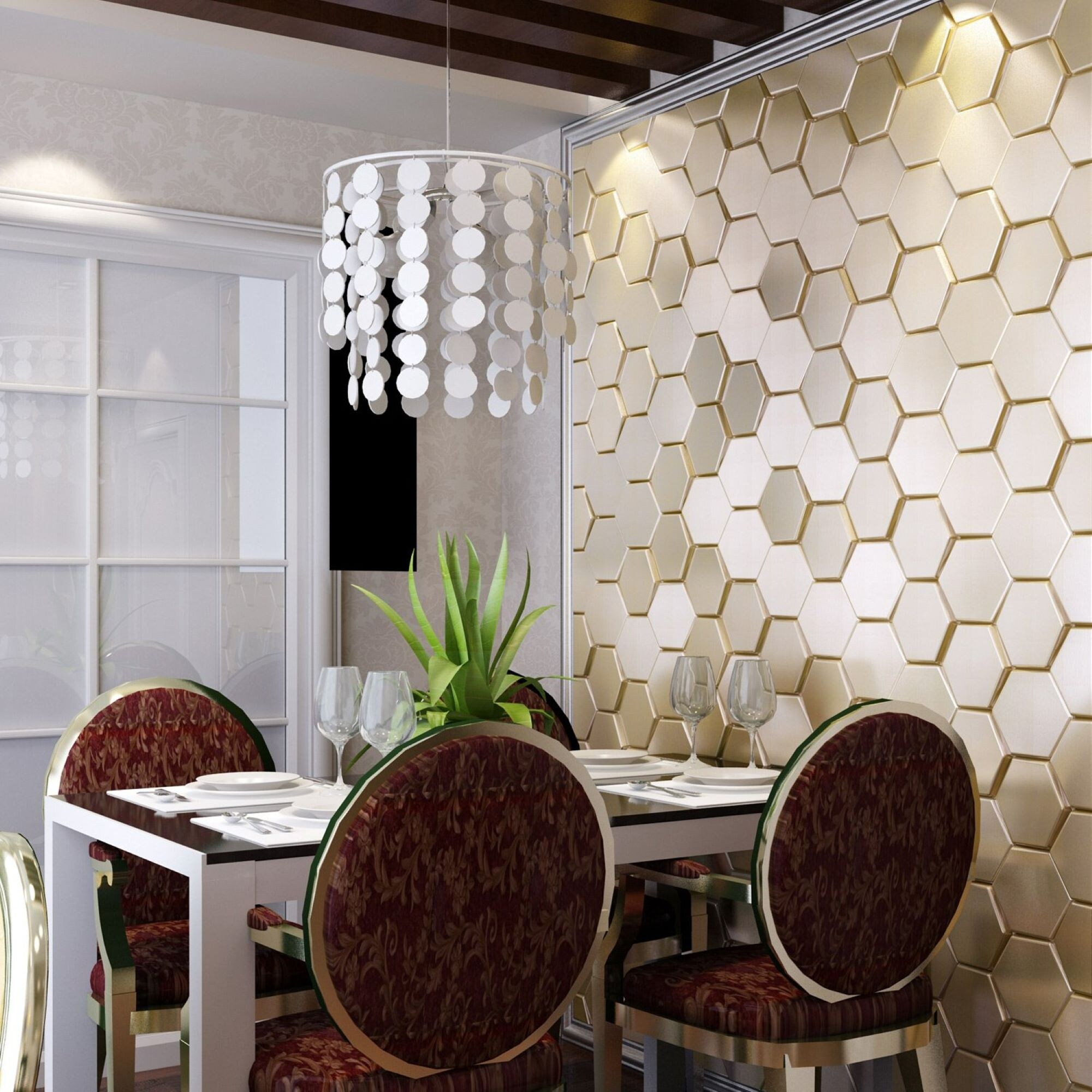 leather 3D wall panel