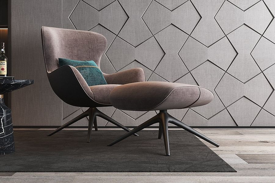 Geometric 3D wall panel