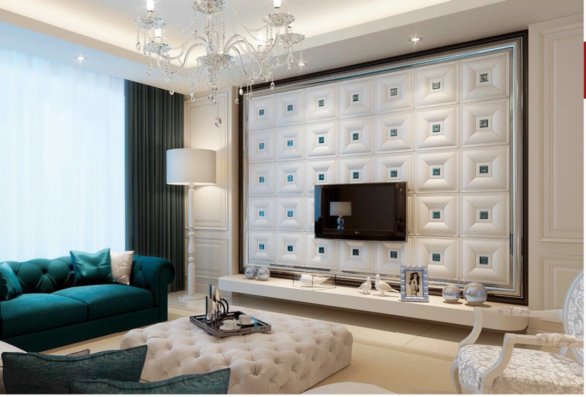 Leather 3D wall panel