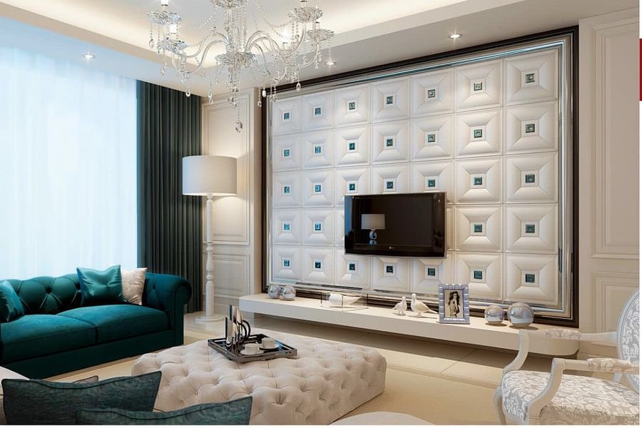 Leather 3D wall panel