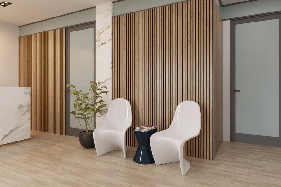 wooden acoustic 3D wall panel