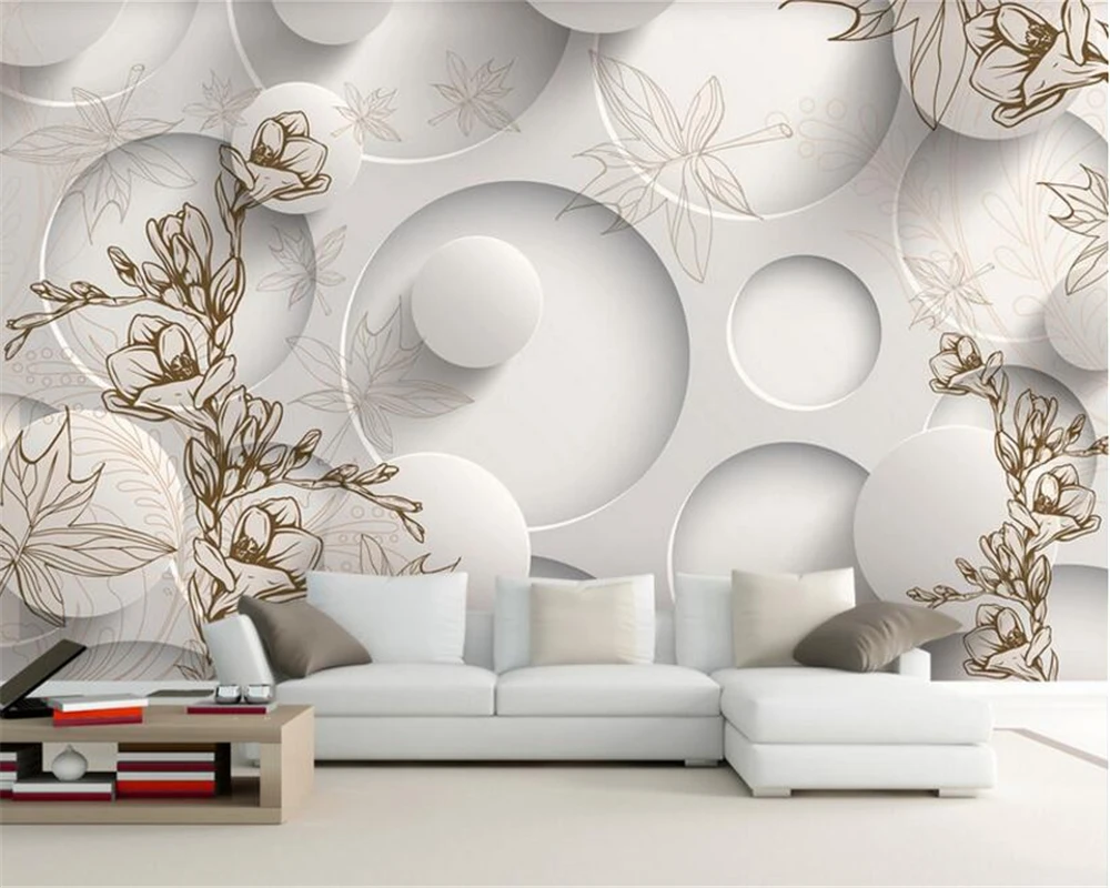 3D wallpaper for living room