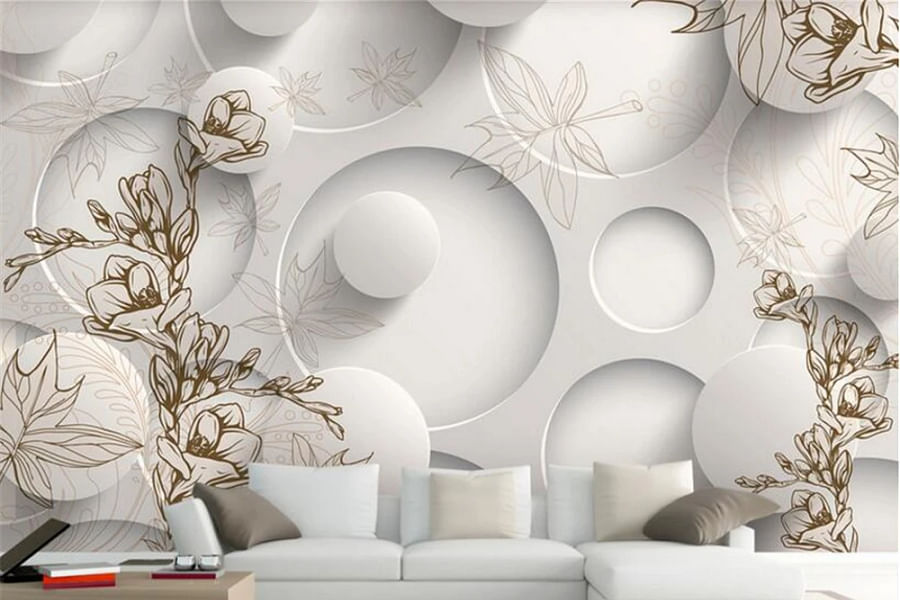 3D wallpaper for living room