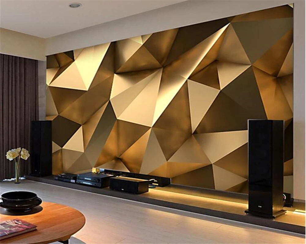 gold leaf on 3D wall panel