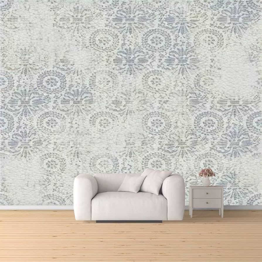 stenciling on 3D wallpaper