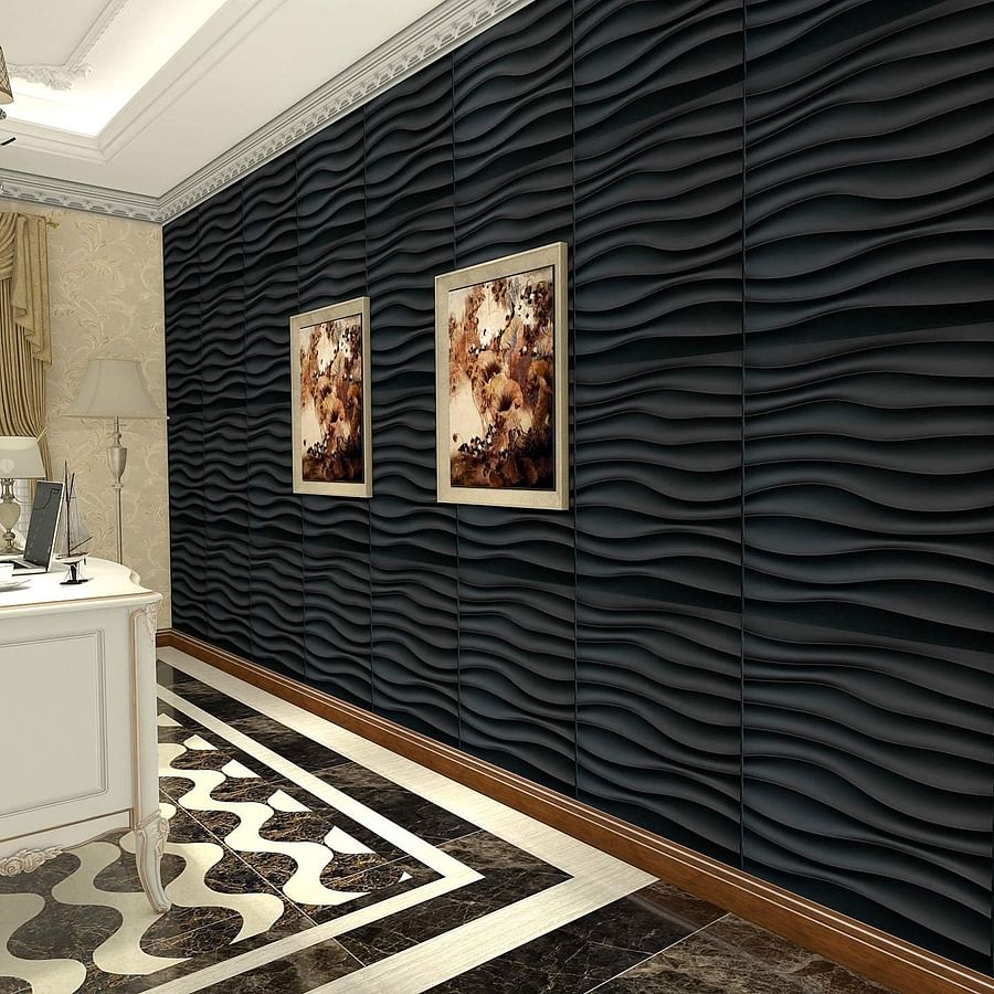 Elegant PVC 3D wall panels enhancing home decor