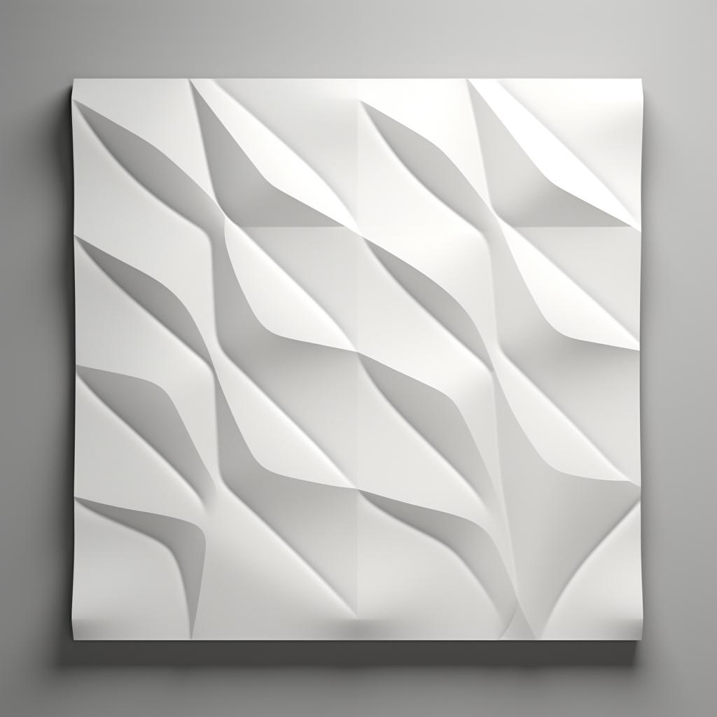 A 3D wall panel with adhesive applied to the back.