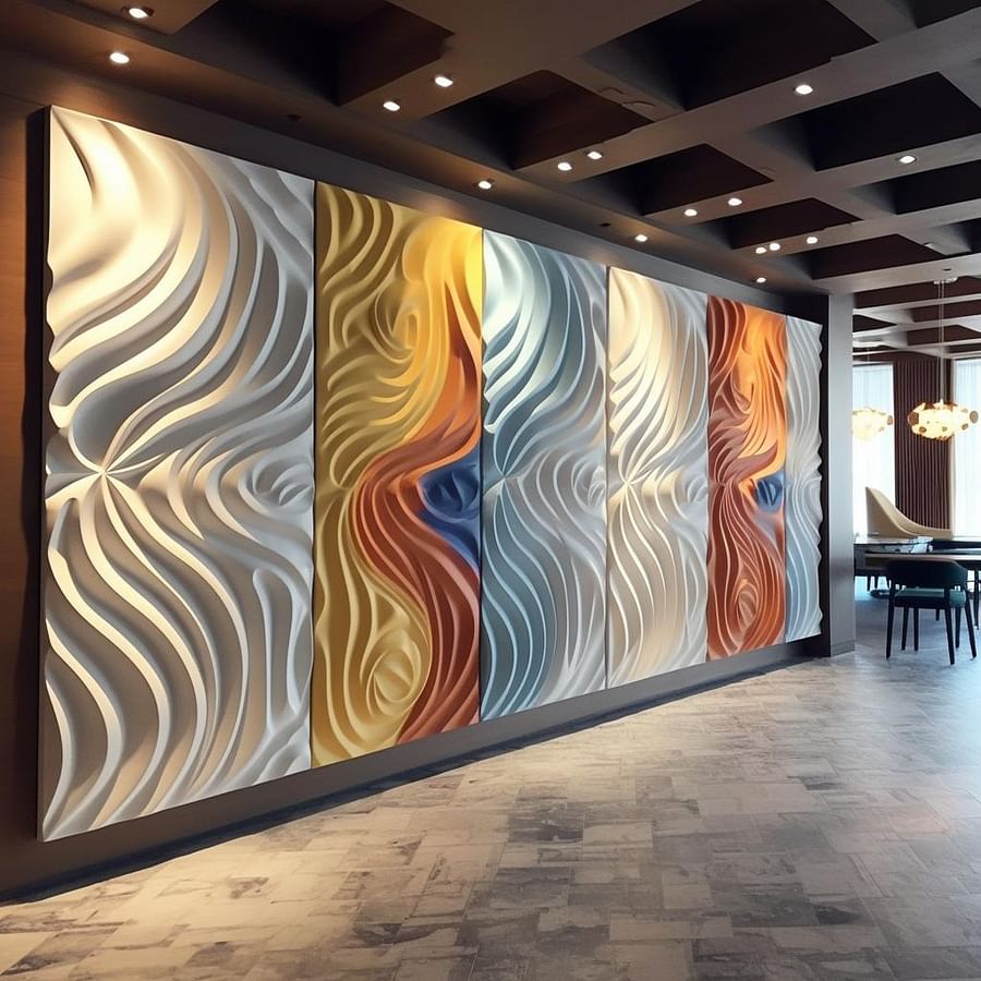 Painting 3D wall panels with custom designs