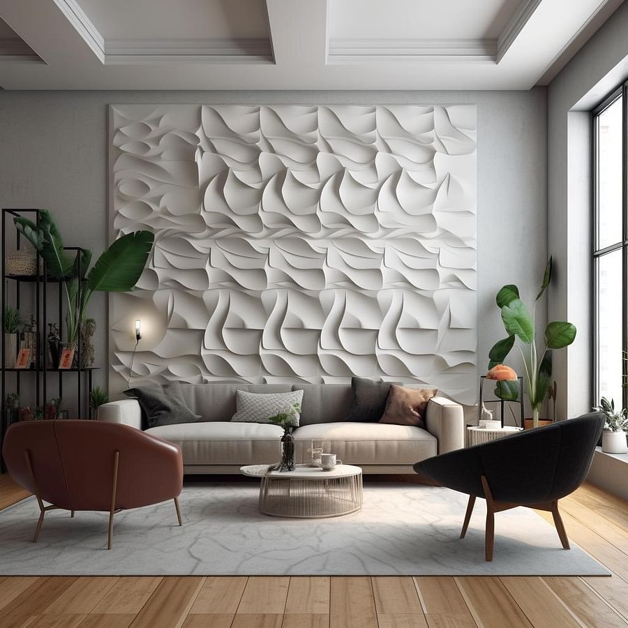A beautifully transformed room with affordable 3D wall panels