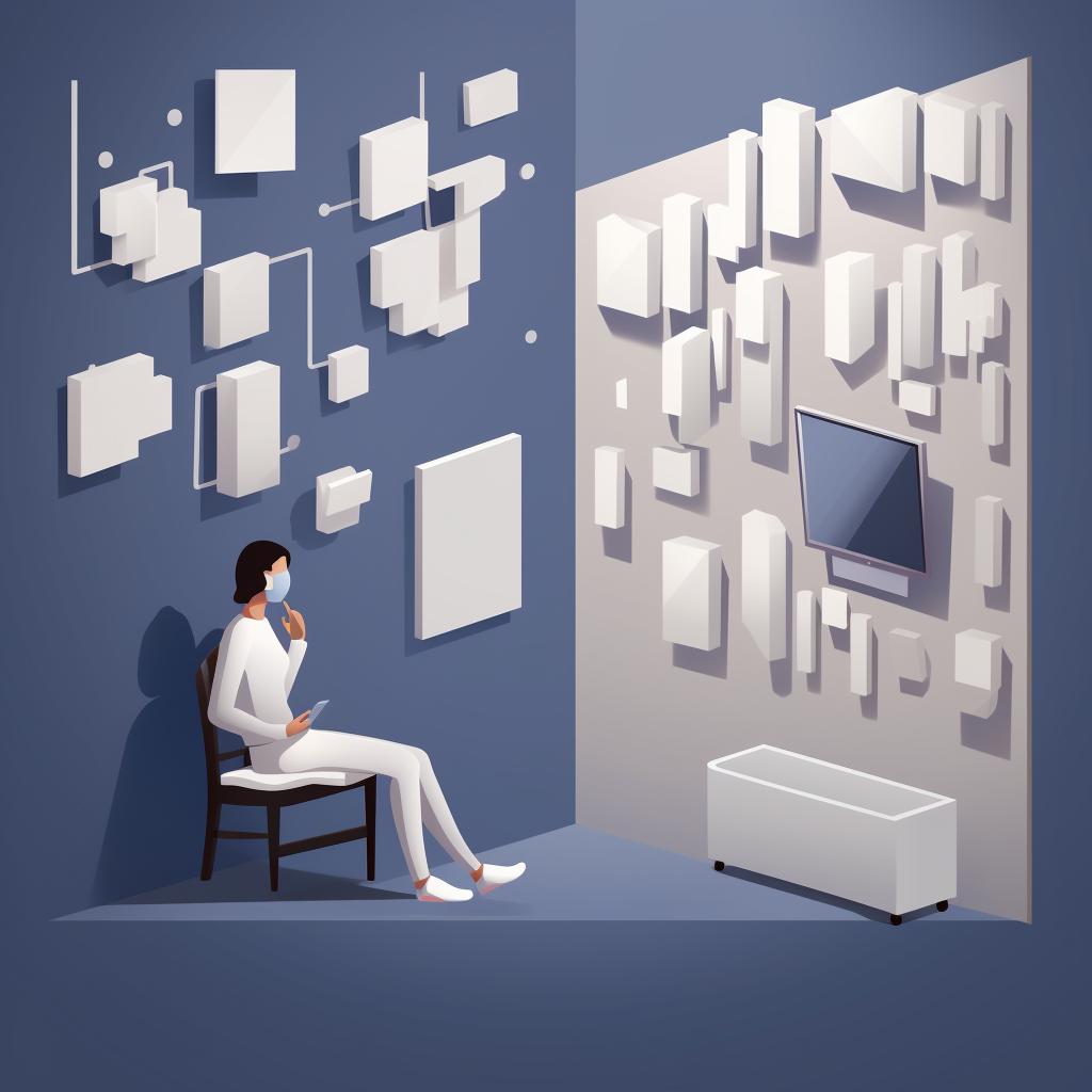 A person thinking about different room layouts with 3D wall panels