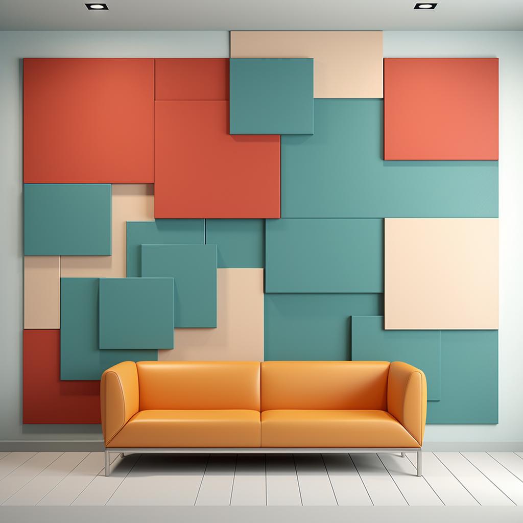 3D wall panels in different color schemes