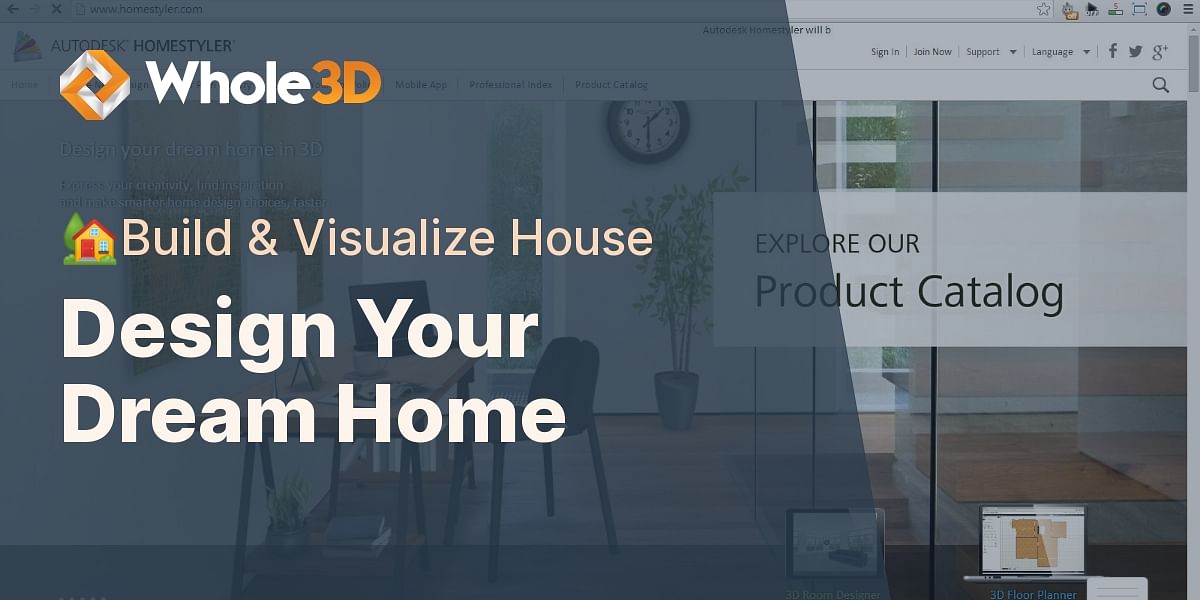 What software can I use to design a floor plan and 3D model my house?